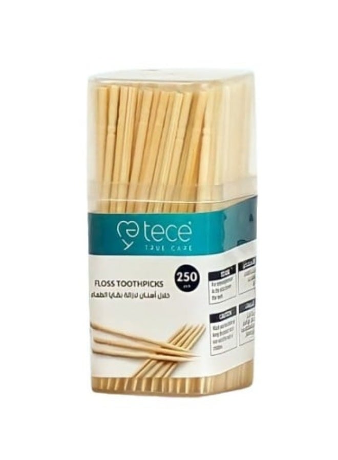 Classic Wooden Dental Toothpicks - 250 Sticks